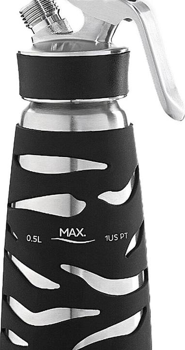 Produktbild ISI Desert Whip Flasche edelstahl Gebürstet-Kopf SCHWARZ 0,5 Liter (0.50 l)