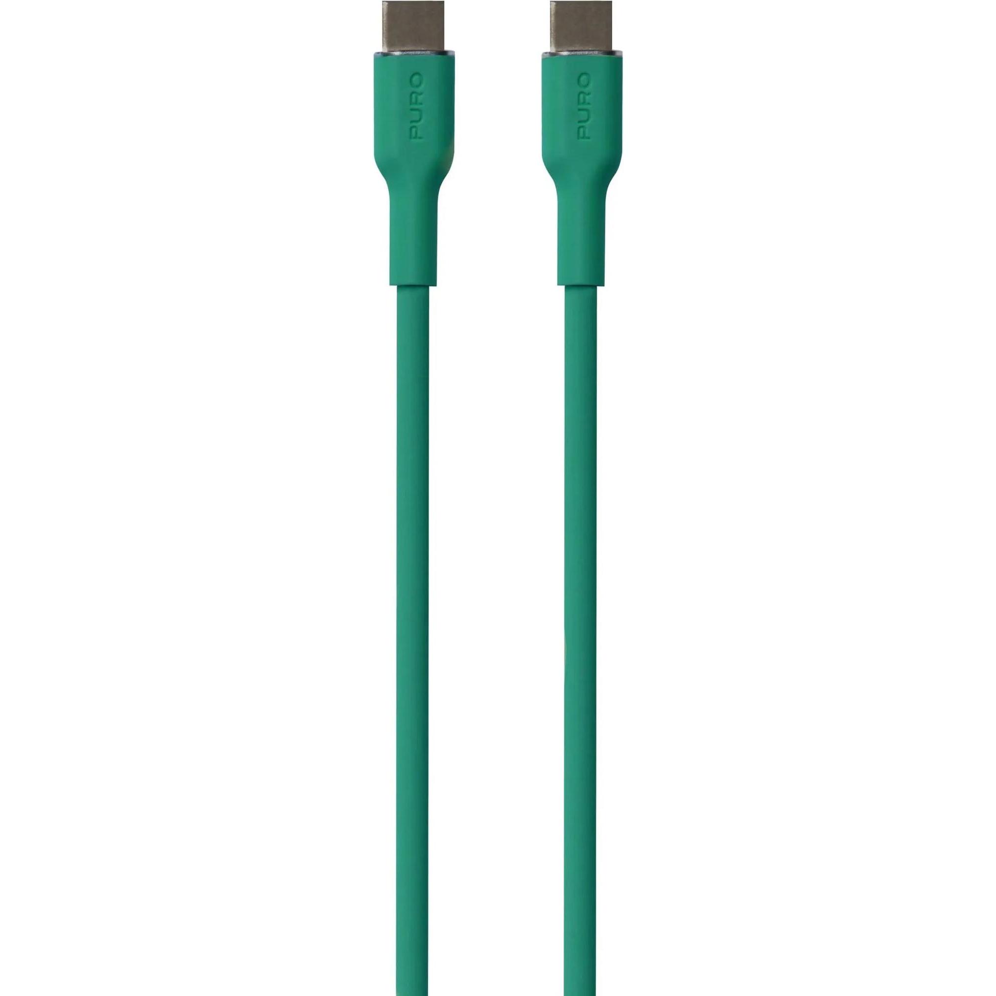 Thumbnail - Puro ICON Soft Cable – Kabel USB-C do USB-C 1.5 m (Jade) (1.50 m, USB 3.2 Gen 1), USB Kabel