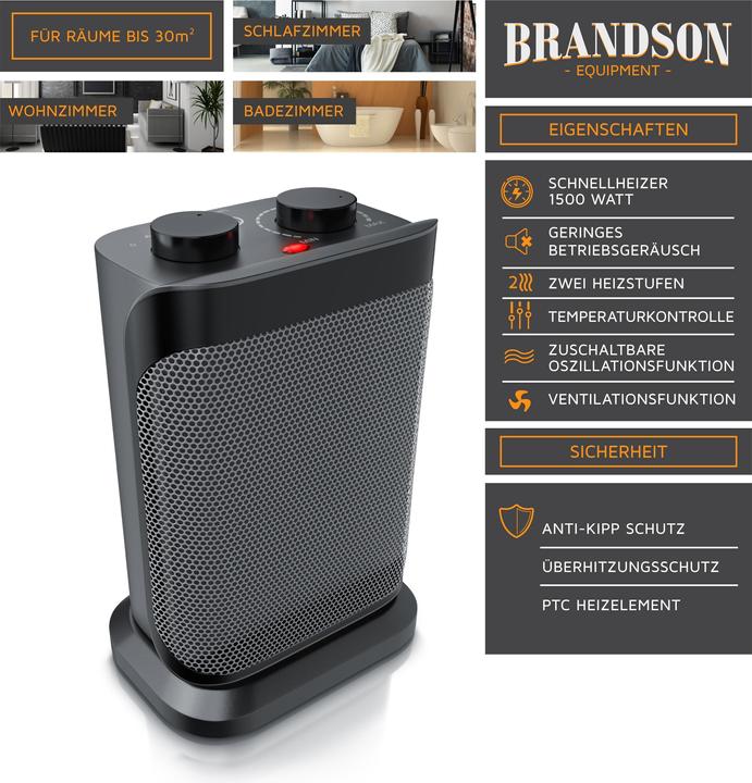 Immagine prodotto Brandson Riscaldatore a ventola (1500 W)
