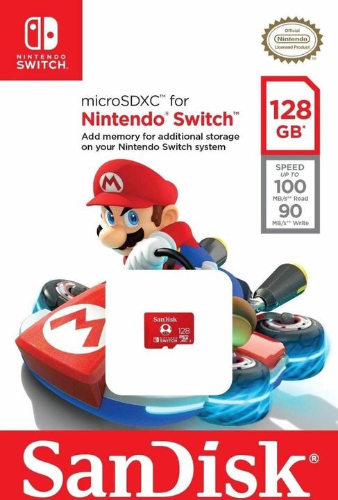 Actual product image SANDISK Nintendo Switch Card (128 GB, microSDXC, U3, UHS-I)