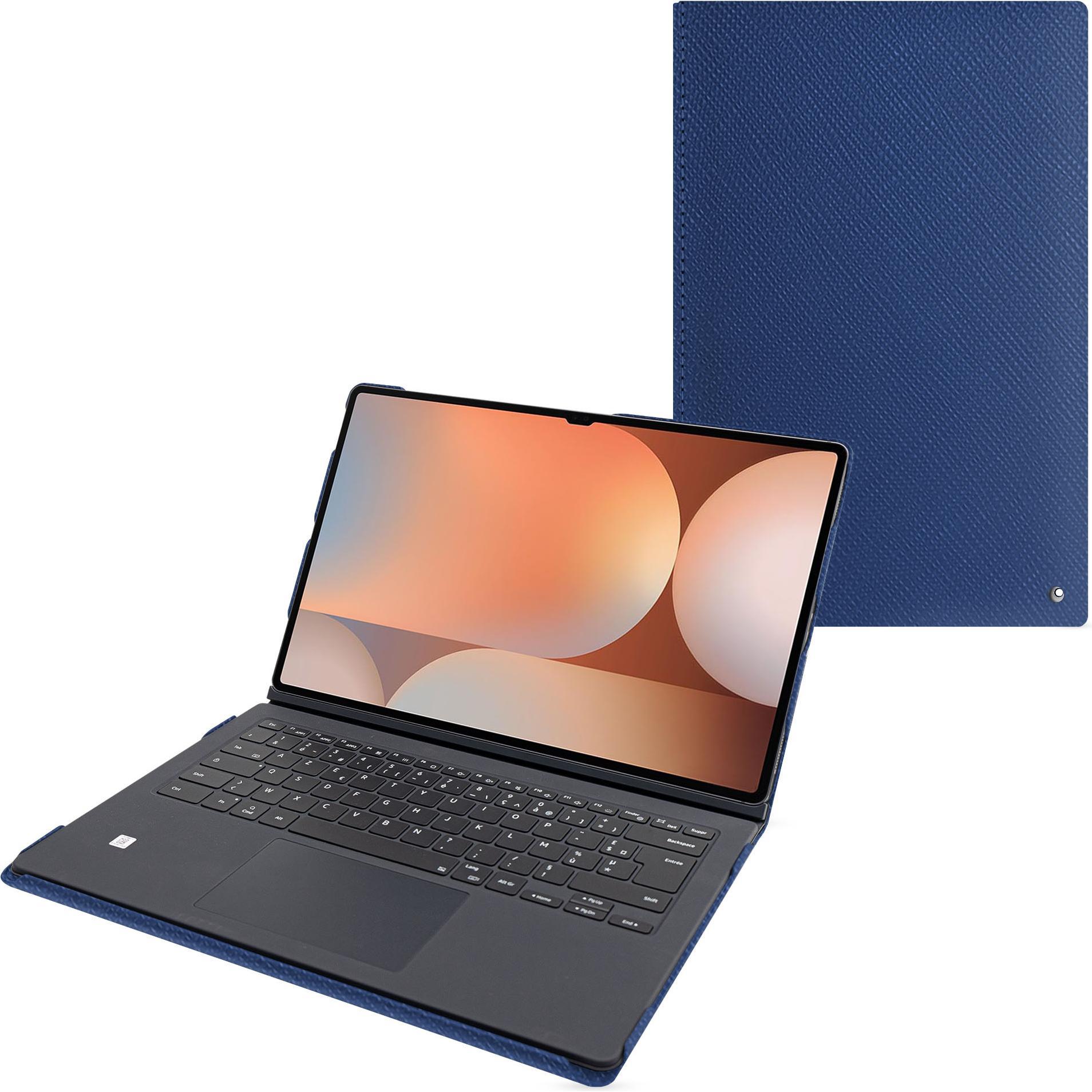 Thumbnail - Noreve Samsung Galaxy Tab S10 Ultra Ledertasche kompatibel Book Cover Keyboard (Galaxy Tab S10 Ultra), Tablet Hülle, Bla...