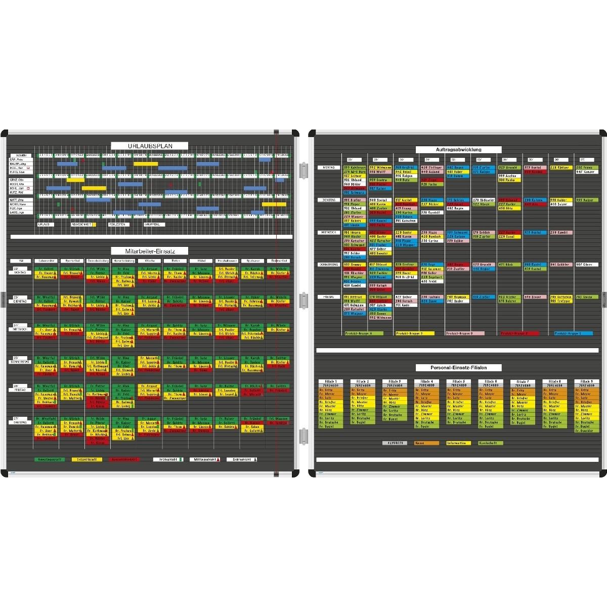 Ultradex, Präsentationstafel, Doppeltafel Planrecord 2x BxH 860x770mm 2x61 Steckbahnen