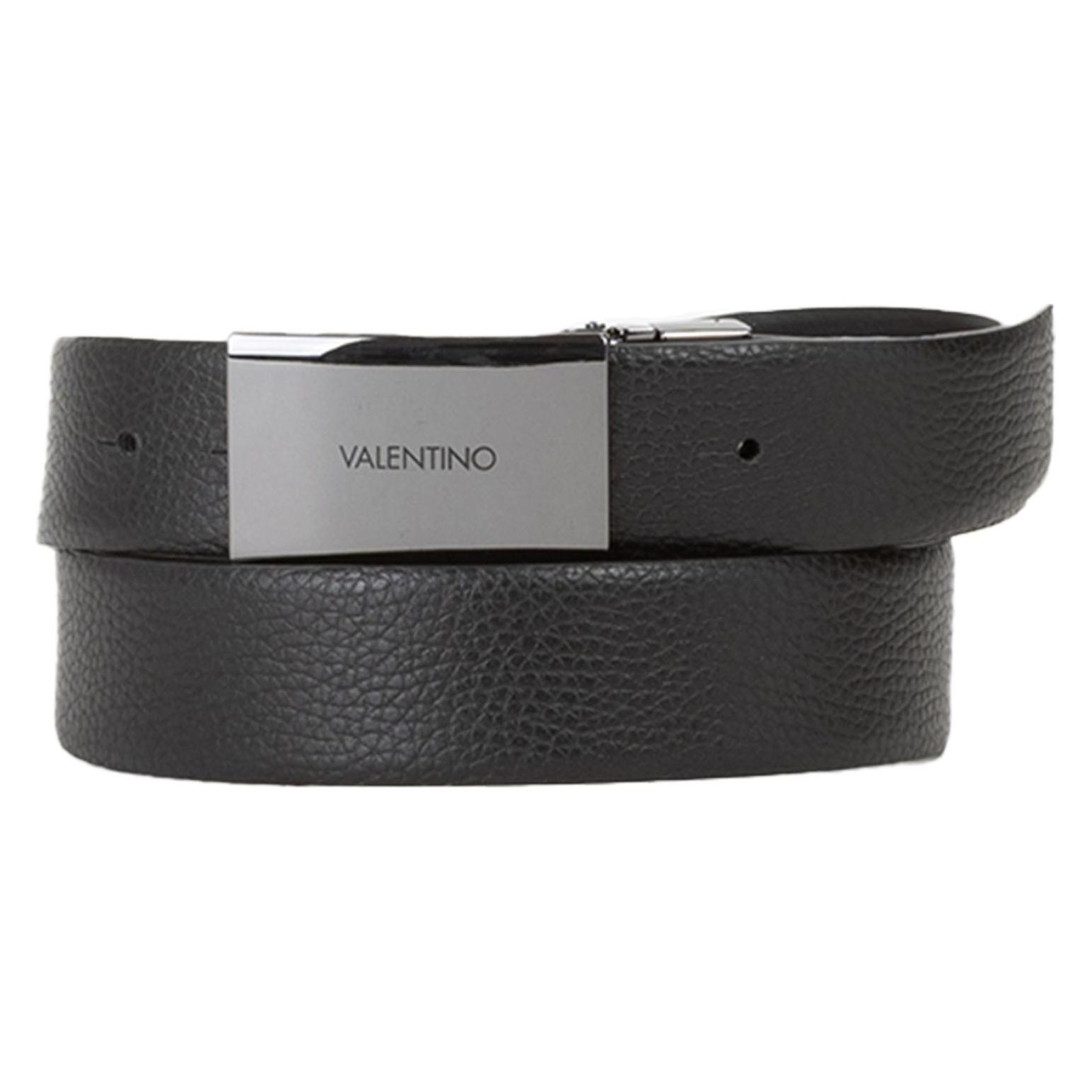 Valentino, Herren, Gürtel, Premium Plaque Buckle Belt, Schwarz
