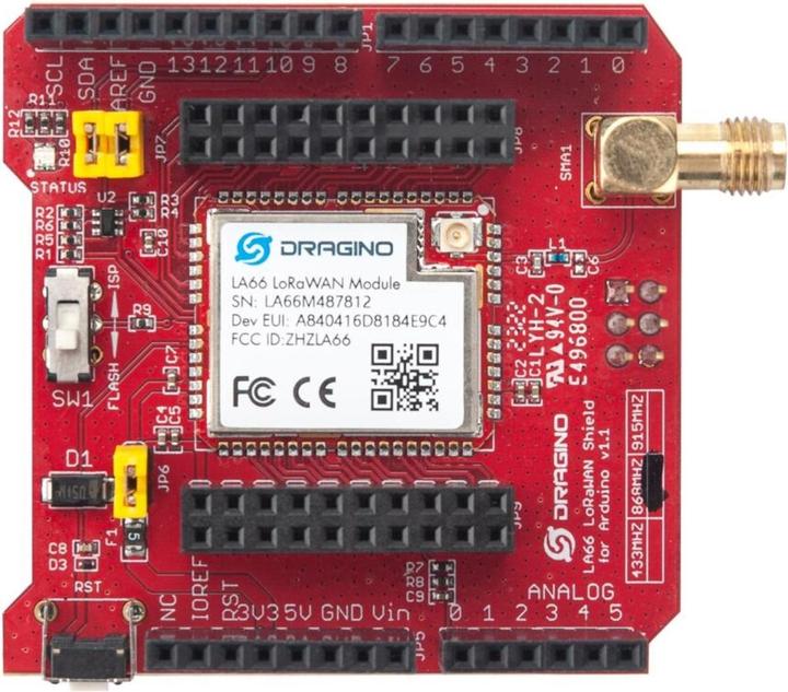Produktbild Dragino LA66 LoRaWAN Shield 868MHz