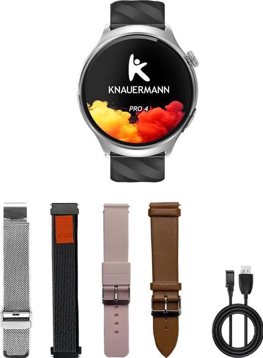 Actual product image Knauermann PRO 4 (2026) Smartwatch mit Anruf & SOS Funktion (47 mm)