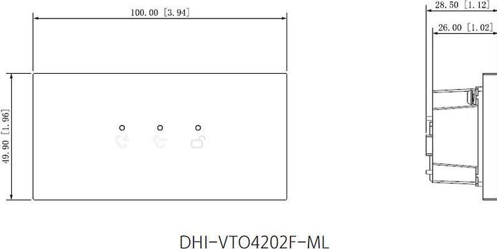 Image du produit Dahua Indicateur De Module De Panneau D'Entrée/Vto4202f-Ml (Câblé, Ethernet)
