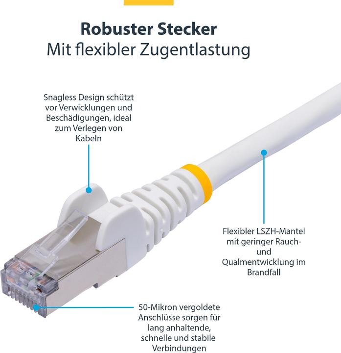 Produktbild StarTech com NLWH-2M-CAT8-PATCH, 2 m, Cat8, S/FTP (S-STP), RJ-45, RJ-45 (S/FTP, 2 m)