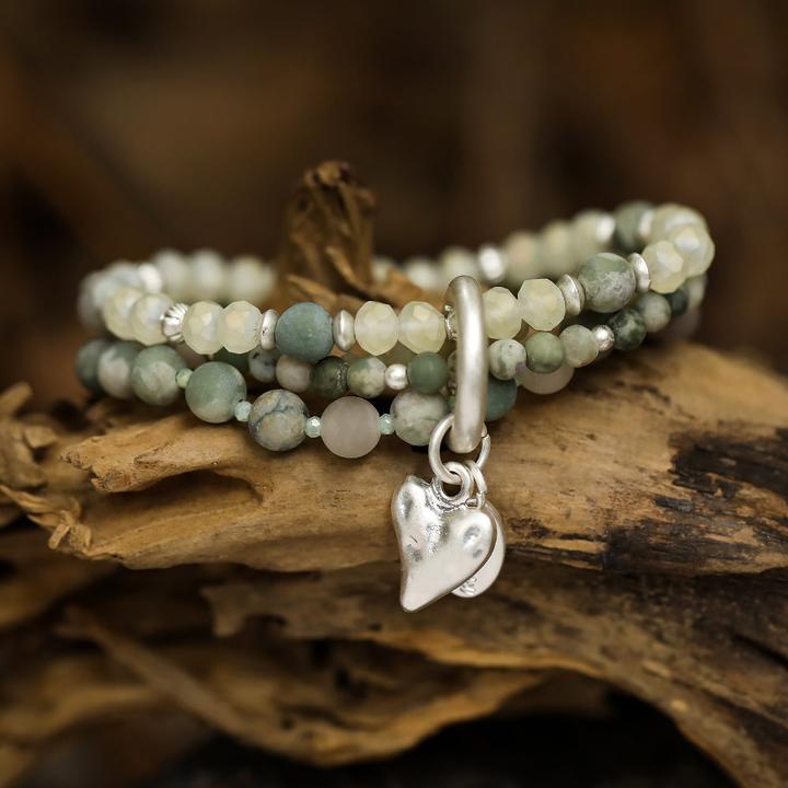 Immagine prodotto Andreani Bracciale con vera giada naturale (8 cm, Giada)