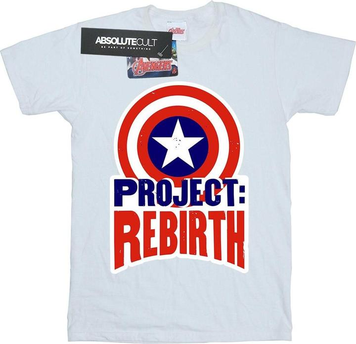 Actual product image Mens Captain America Project Rebirth T-Shirt (L)
