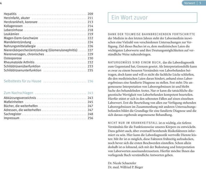 Produktbild Laborwerte (Deutsch, Nicole Schaenzler, 2016)