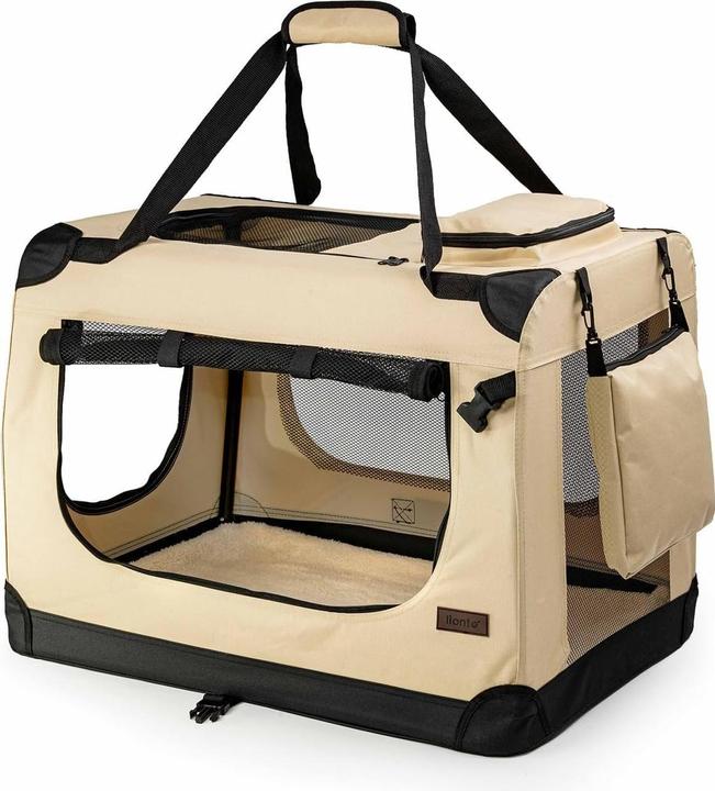 Actual product image Dibea Double Dog Transport Box (Cat, Dog, Foldable, Lockable, Breathable, Washable)