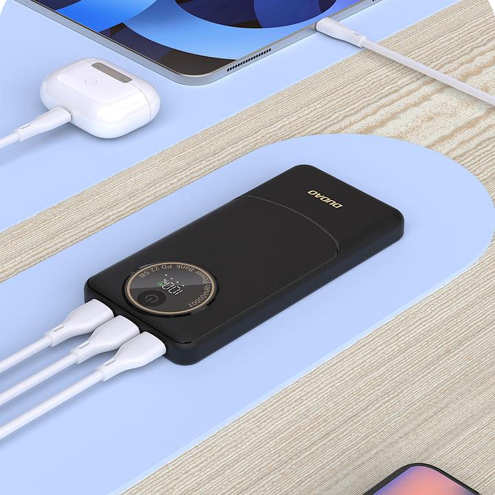 Actual product image Dudao K12 powerbank 10000mAh 22.5W Black (10000 mAh, 22.50 W)