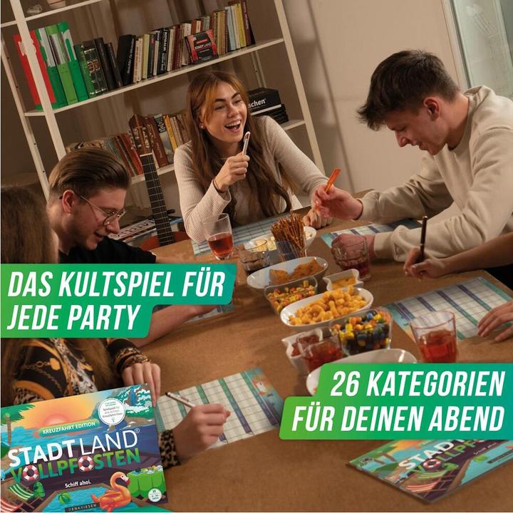 Actual product image Denkriesen Stadt Land Vollpfosten - A4 Block Cruise Edition (d) (German, 2 - 12 Players)