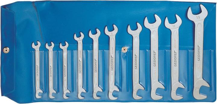 Actual product image Gedore 8-0100 Double open-end spanner set 10 pieces 5-13 mm (10 mm, 11 mm, 12 mm, 13 mm, 5 mm, 6 mm, 7 mm, 8 mm, 9 mm)