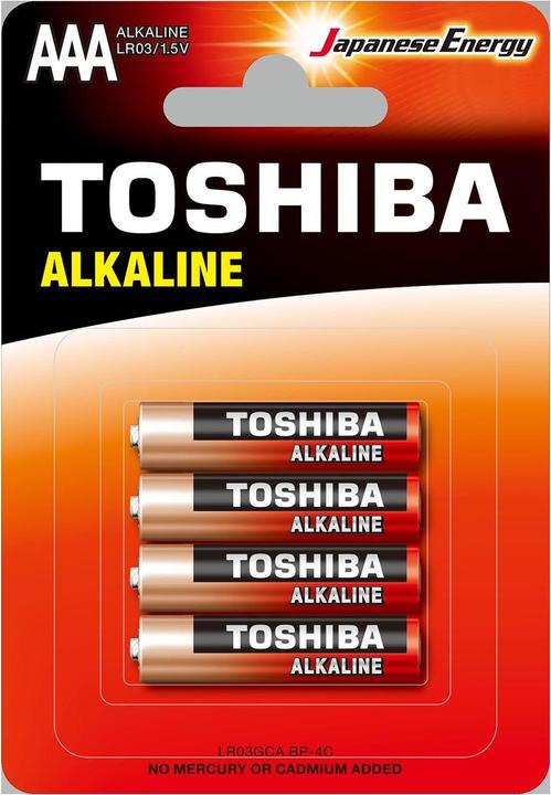 Produktbild Toshiba LR03GCA BP-4C Haushaltsbatterie Einwegbatterie AAA Alkali (4 Stk., AAA)