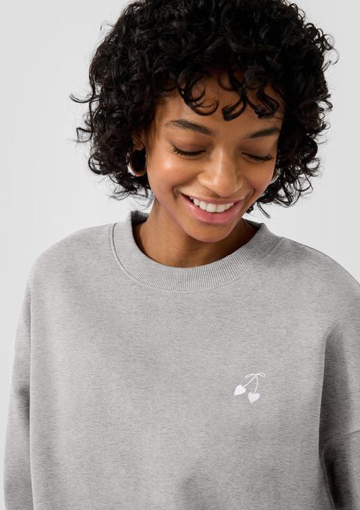 Produktbild s.Oliver Sweatshirt Weiches Sweatshirt mit kleiner Stickerei (M)