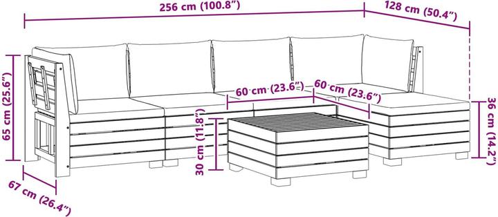 Produktbild vidaXL Outdoor-Sofa