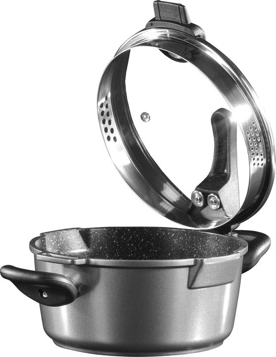 Produktbild Stoneline FUTURE Kochtopf 28 cm, mit Siebglasdeckel (Kochtopf, Aluminiumguss)