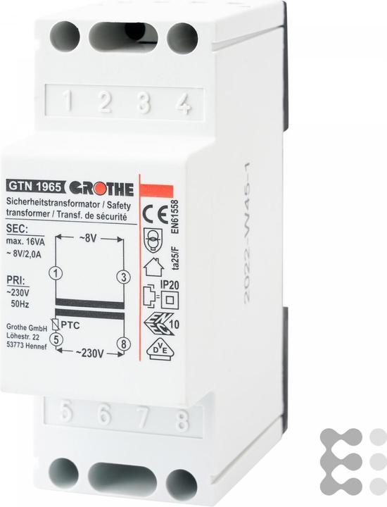 Produktbild Grothe Klingel-Transformator 8 V/AC 2