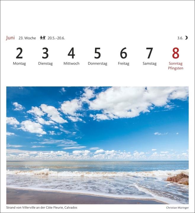 Produktbild Harenberg Bretagne & Normandie Sehnsuchtskalender 2025 - Wochenkalender mit 53 Postkarten (Harter Einband, Deutsch)