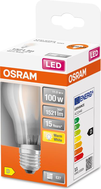 Produktbild Osram Led Retrofit Classic A (E27, 11 W, 1521 lm, 1 x, D)