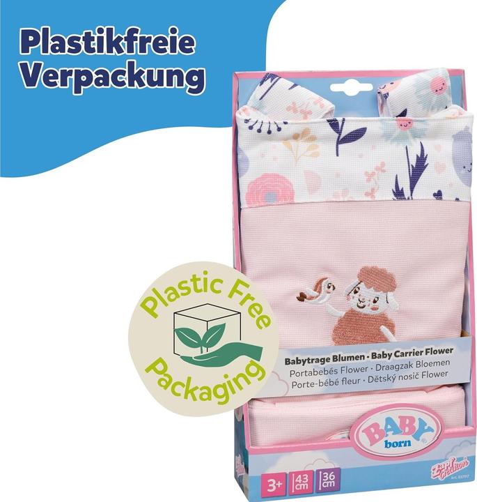 Produktbild Zapf Creation BABY born Babytragesitz Blumen