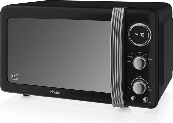 Swan Retro Digitale Mikrowelle SM22030LBNEU, Timer und Auftaufunktion