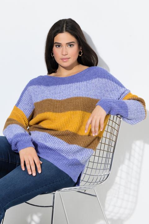 Immagine prodotto Ulla Popken Maglione dal taglio oversize con gradiente, scollo a girocollo e maniche lunghe (56)