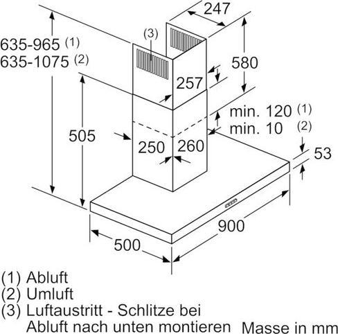 Image du produit Siemens LC96BBM50 (Hotte murale)