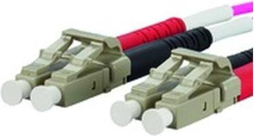 Actual product image Metz Connect 151S1JOJO10E. Cable length: 1 m, Fiber optic cable type: OM4, Connector 1: 2x LC, Connector 2: 2x (CAT7, 1 m)