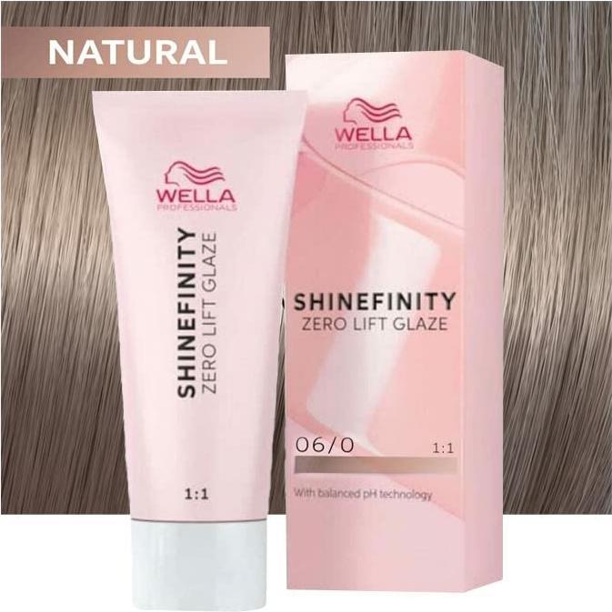 Actual product image Wella Shinefinity Natural Base 06/0 Dark Natural Blonde 60ml Demi-Permanent Hair Colour 60ml (060 Dark Natural Blonde)