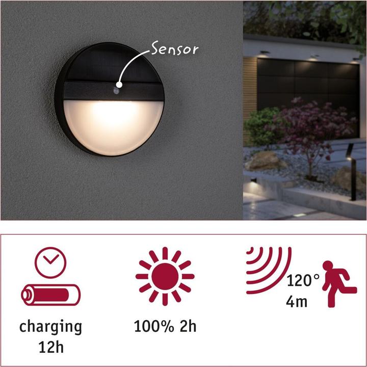 Image du produit Paulmann Applique murale solaire Eloise (100 lm, IP44)