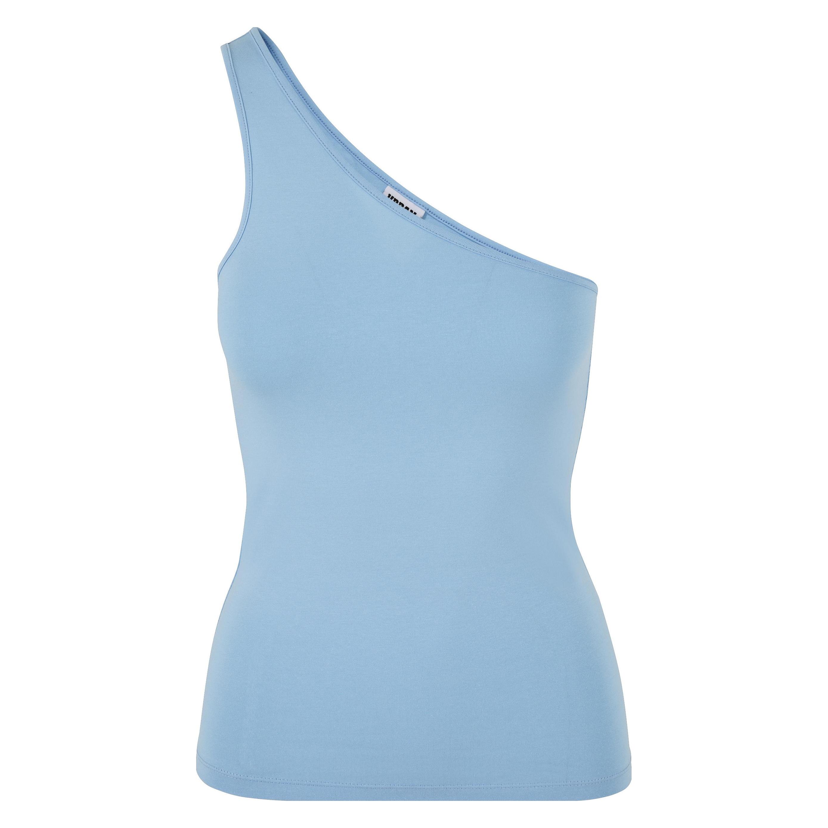 Urban Classics, Damen, Shirts, Ladies Asymmetric Top - 4712, Blau, (Xs)