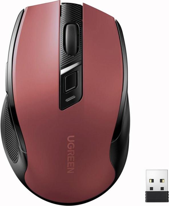 Actual product image Ugreen Mysz Bezprzewodowa mysz MU006 2.4 GHz + Bluetooth 5.0 (czerwona) (Wireless)