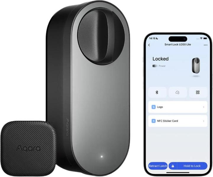 Produktbild Aqara Smart Lock U200 Lite Kit (Fingerabdruck, Elektronische Zahlenkombination, Smartphone)