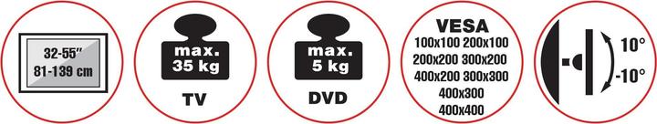 Actual product image Reflecta TV Stand 55P-4040T (35 kg, 32" - 55")