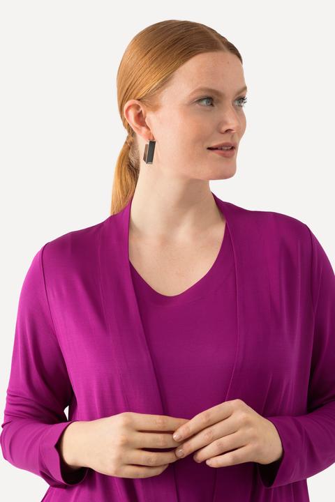 Produktbild Ulla Popken Slinkyjacke, offene Form, Schalkragen, Langarm (42, 44)