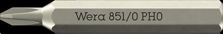 Productafbeelding Wera 851 Micro Bits JCIS PH 0 x 30mm (Cross Phillips PH)