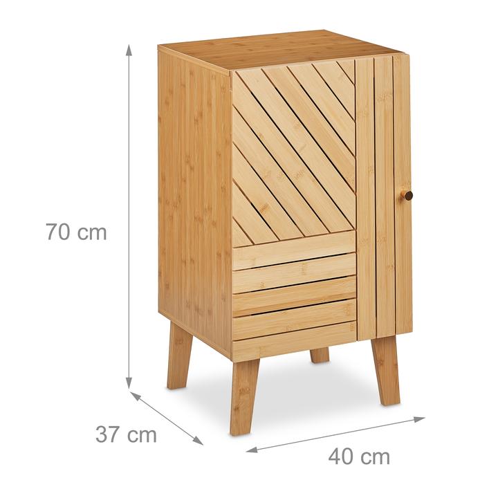 Productafbeelding Relaxdays Bamboe badkamermeubel (40 x 37 x 70 cm)
