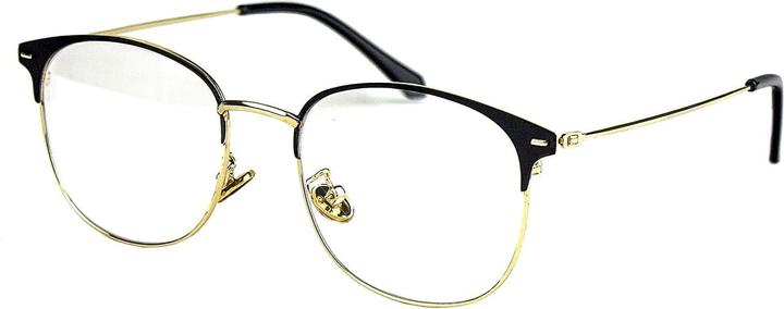 Immagine prodotto JTI Occhiali anti luce blu, Clubmaster - Nero / Oro