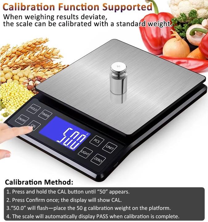 Image du produit Swissdetector Balance Multifonctions numérique rechargeable USB - Acier inoxydable - LCD - 1g/10g