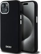 Actual product image DKNY DKHMP15SSMCHLK iPhone 15 / 14 / 13 6.1" czarny/black hardcase Liquid Silicone Small Metal Logo (Apple iPhone 13, Apple iPhone 14, Apple iPhone 15)