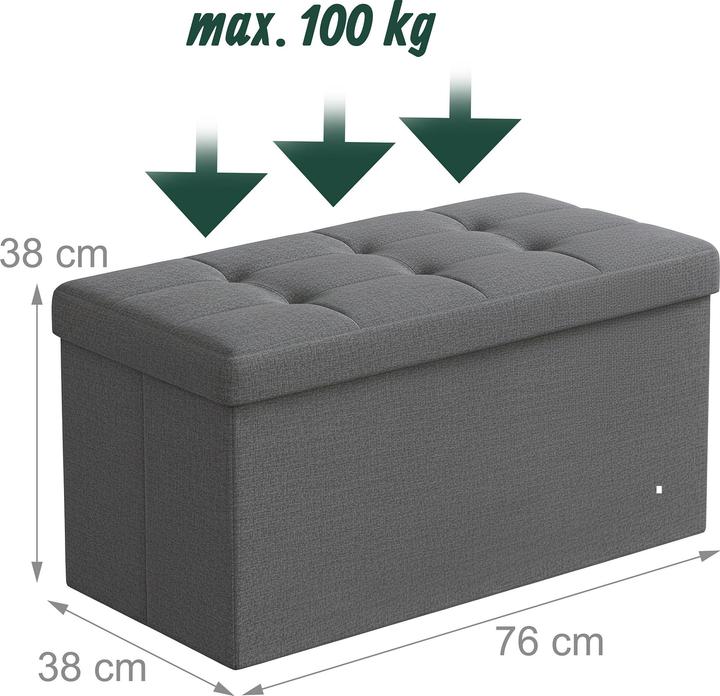 Actual product image Relaxdays Sitzbank aus Stoff (76 cm)
