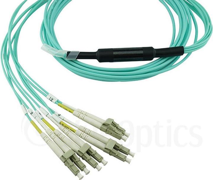 Image du produit CBO Câble de breakout fibre optique MTP/4xLC OM3 7.5 mètres