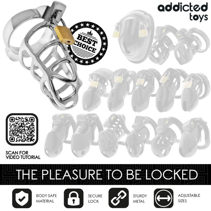 Produktbild Addicted toys Locked - Silbernes Schloss Peniskã„Fig Metall Grã–Sse M