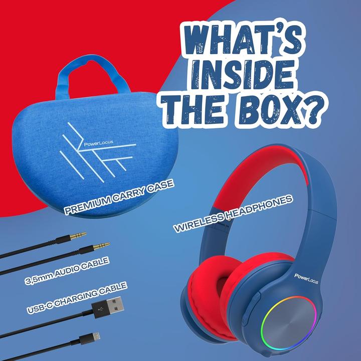 Image du produit PowerLocus Kinderkopfhörer Bluetooth mit LED