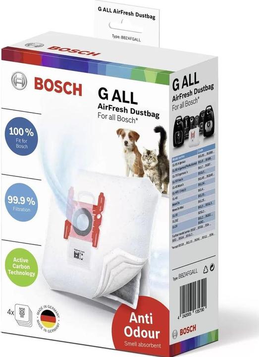 Image du produit Bosch Hausgeräte Sacs à poussière AirFresh G All 17002915