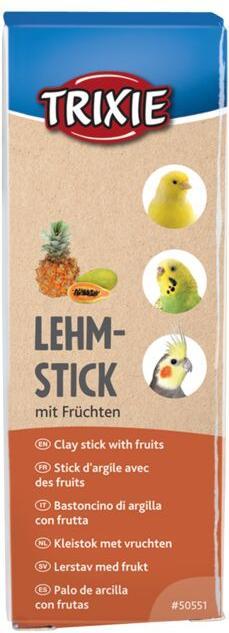 Produktbild Trixie Lehmsticks mit Früchten für Kanarien, Wellensittiche (2 x, 0.25 kg)