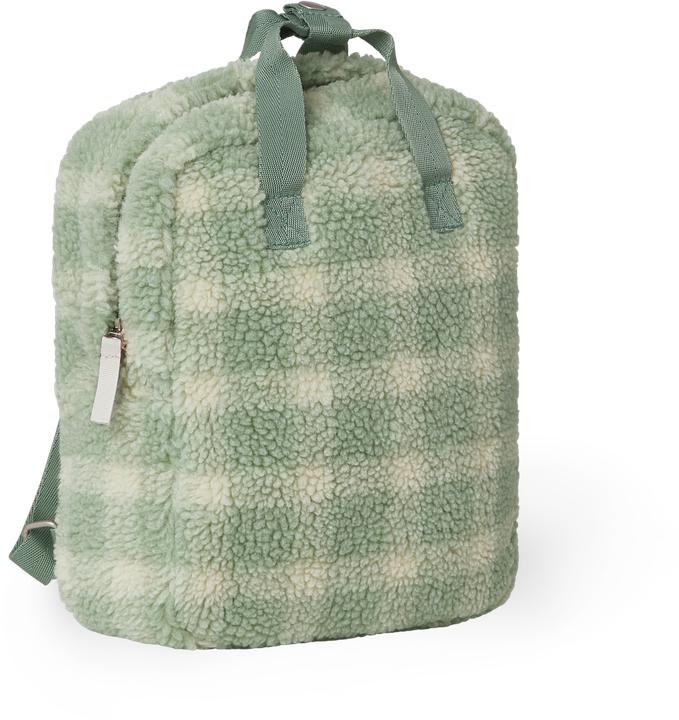 Actual product image Garbo & Friends Pile TeddyBackpack Sage Check