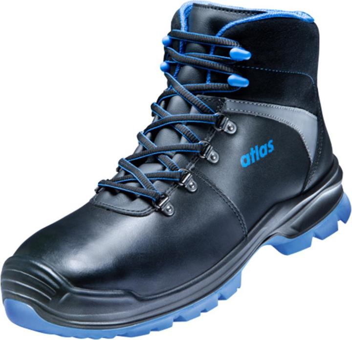 Atlas Men's S3 safety shoes "SL 525 XP BLUE 2.0" black size 40 (S3, 40)